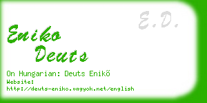 eniko deuts business card