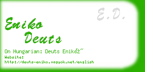 eniko deuts business card